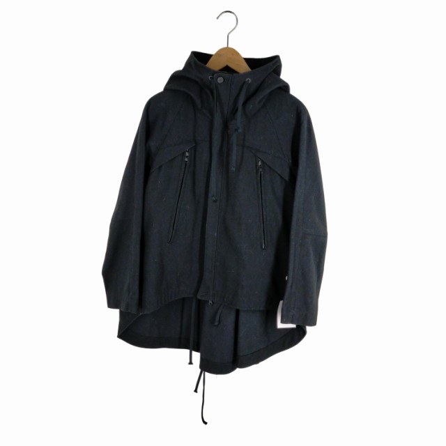 REGULATION Yohji Yamamoto MEN(レギュレーション ヨウジヤマモトメン) ウールコットン フーデッドブルゾン メンズ JPN：1 【中古】【ブ