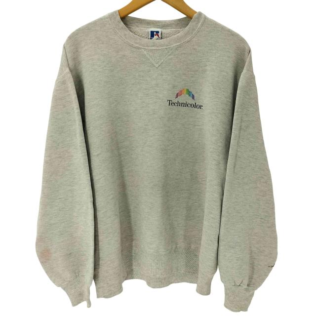 RUSSELL ATHLETIC(ラッセルアスレチック) 90S USA製 Technicolor 両面 プリント 裏起毛 スウェット メンズ import：L 【中古】【ブランド古着バズストア】
