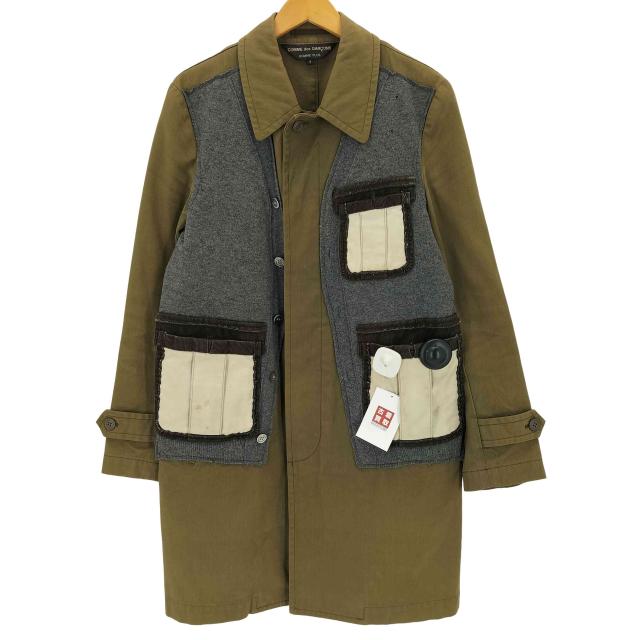 COMME des GARCONS HOMME PLUS(コムデギャルソンオムプリュス) 10ss ランダムコラージュ期 ドッキングコート メンズ JPN：S 【中古】【ブランド古着バズストア】