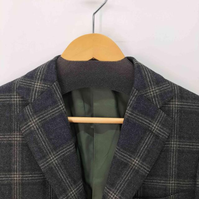 BEAMS(ビームス) Custom tailor FRATELLI TALLIA DI DELFINO ウール カシミヤ チェック柄 総裏 3B テーラード ジャケット メンズ 表記無 【中古】【ブランド古着バズストア】_2
