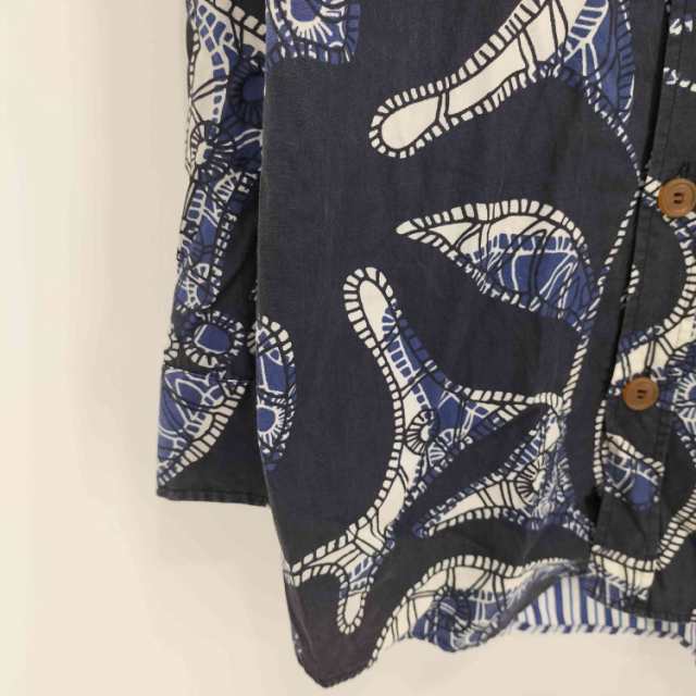 Vivienne Westwood MAN ストライプシャツ ペイズリー 青