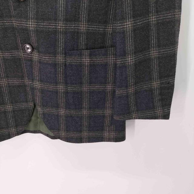BEAMS(ビームス) Custom tailor FRATELLI TALLIA DI DELFINO ウール カシミヤ チェック柄 総裏 3B テーラード ジャケット メンズ 表記無 【中古】【ブランド古着バズストア】_4