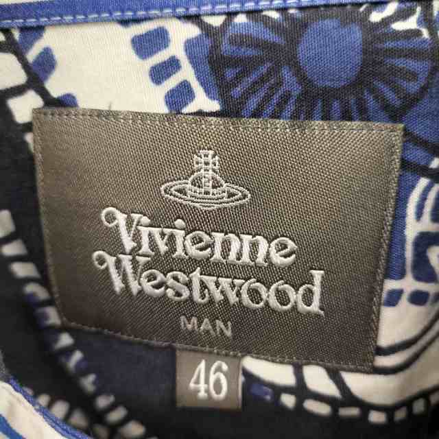 Vivienne Westwood MAN ストライプシャツ ペイズリー 青 - メルカリ