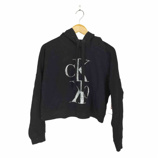 Calvin Klein Jeans(カルバンクラインジーンズ) ロゴプリントプルオーバーパーカー レディース JPN：M 【中古】【ブランド古着バズストア】の通販は