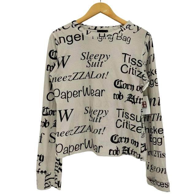 USED古着(ユーズドフルギ) {{VENICE W}} メッセージ クルーネック 長袖カットソー レディース import：S 【中古】【ブランド古着バズストア】