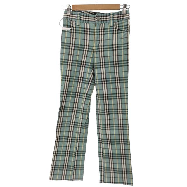 BURBERRY BLUE LABEL(バーバリーブルーレーベル) チェック柄 ストレート パンツ レディース  34【中古】【ブランド古着バズストア】
