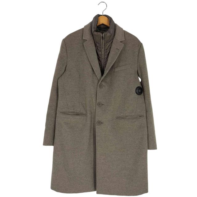 Herno(ヘルノ) PIACENZA DROPGLIDE Cashmere Chester ライナー中綿ベスト カシミヤ チェスターコート メンズ EUR：50 【中古】【ブランド古着バズストア】