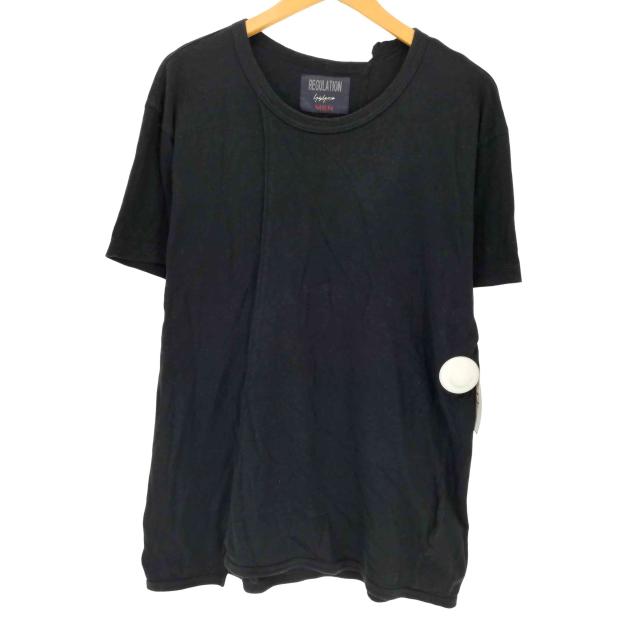 REGULATION Yohji Yamamoto MEN(レギュレーションヨウジヤマモトメン) デザイン コットン クルーネックTシャツ メンズ JPN:3 【中古】【ブランド古着バズストア】