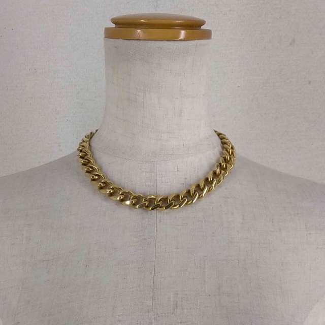 Bijou de M(ビジュードエム) Flat link chain necklace フラットリンク チェーンネックレス レディース 表記無  【中古】【ブランド古着バ｜au PAY マーケット