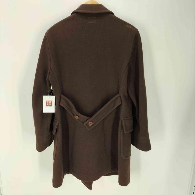 C.P.COMPANY(シーピーカンパニー) 90S 95AW 赤タグ イタリア製 Romeo Gigli ロメオ・ジリ期 ウッドボタン ウール ナイロン Pコート レディース EUR：42 【中古】【ブランド古着バズストア】