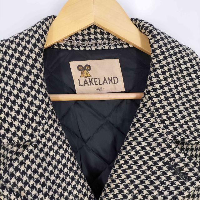 Lakeland(レイクランド) 60S 裏地キルティング クルミボタン 千鳥格子 ロングチェスターコート メンズ JPN：42 【中古】【ブランド古着バズストア】_2