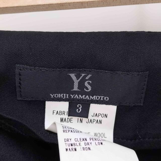 Ys(ワイズ) 00s 100番 ウールギャバジン ジップデザイン プリーツ