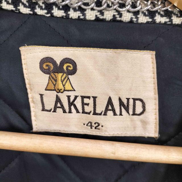 Lakeland(レイクランド) 60S 裏地キルティング クルミボタン 千鳥格子 ロングチェスターコート メンズ JPN：42 【中古】【ブランド古着バズストア】_5