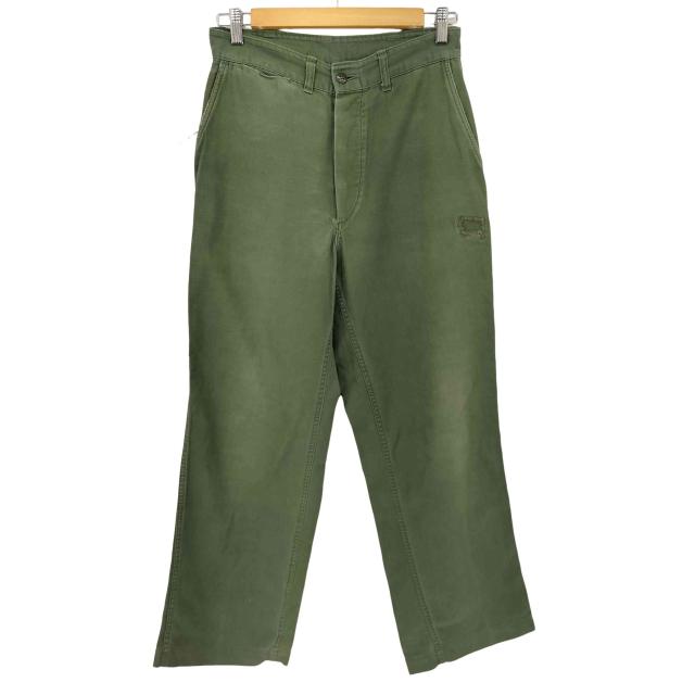 50sUSMCP-58 ユーティリティパンツコットンサテンマリンコープW32早勝 50's USMC P-58 コットンサテン ユーティリティーパンツ