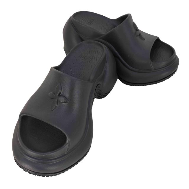 USED古着(ユーズドフルギ) {{SMFK}}COMPASS WAVE プラットフォーム バンパー サンダル ブラック レディース  36【中古】【ブランド古着バズストア】の通販は 7,620円