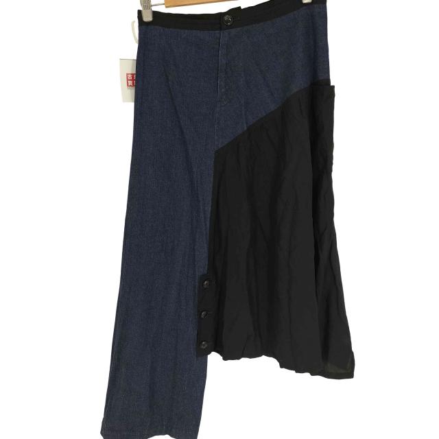 Ys(ワイズ) アシンメトリー  デニム 切替 イージー スカート レディース JPN：1 【中古】【ブランド古着バズストア】
