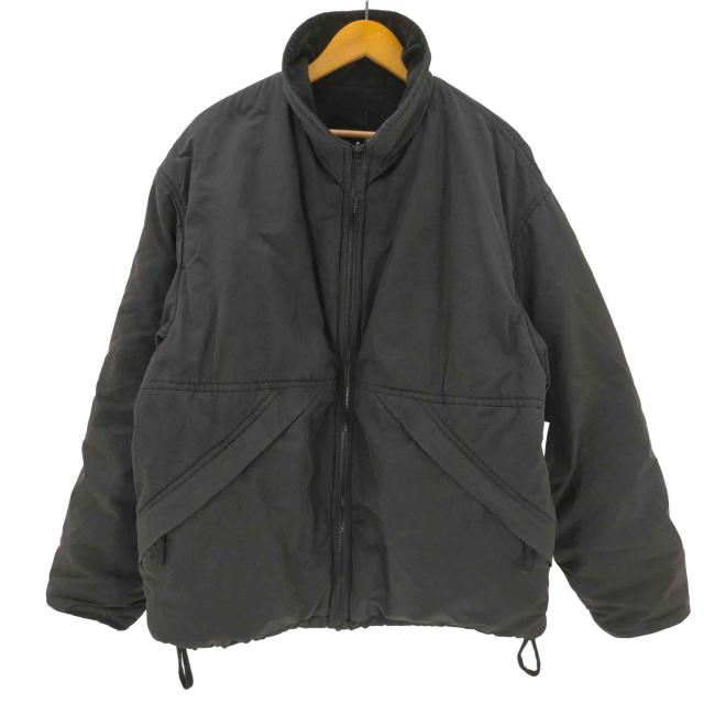 ARMANI JEANS(アルマーニジーンズ) 00S SIMIN T SPA ラバーロゴ フリース リバーシブル ジップアップ ジャケット ブルゾン メンズ I:54【中古】【ブランド古着バズストア】