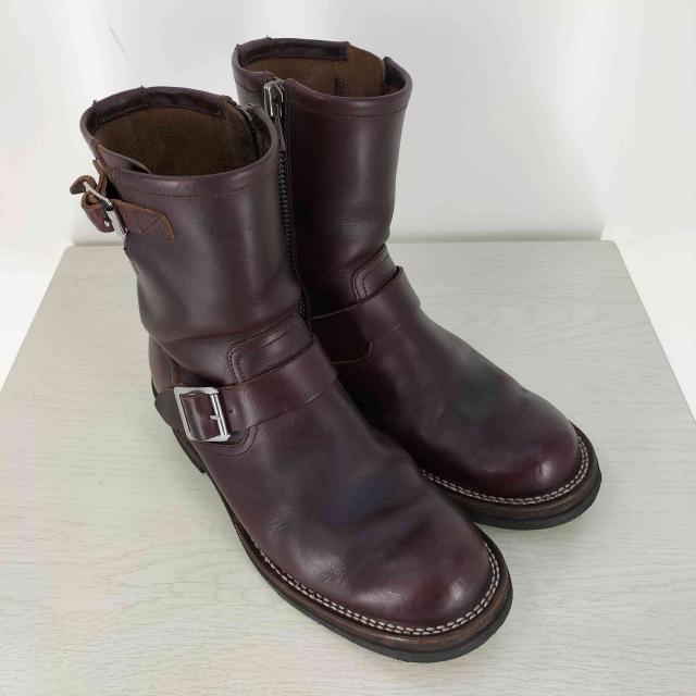 SLOW WEAR LION(スローウェアライオン) クロムエクセルレザーエンジニアブーツ バーガンディ メンズ  7E【中古】【ブランド古着バズストア】_3