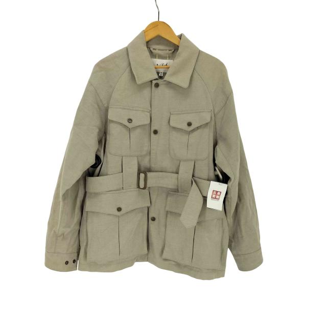 WOOLRICH(ウールリッチ) WOOL LINEN SAFARI JACKET メンズ import：M 【中古】【ブランド古着バズストア】の通販は