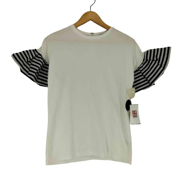 borders at balcony(ボーダーズアットバルコニー) RUFFLED TEE レディース JPN：36 【中古】【ブランド古着バズストア】