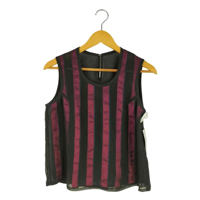 tricot COMME des GARCONS(トリココムデギャルソン) 12SS AD2011 ストライプ シアーノースリーブブラウス レディース JPN：M 【中古】【ブランド古着バズストア】