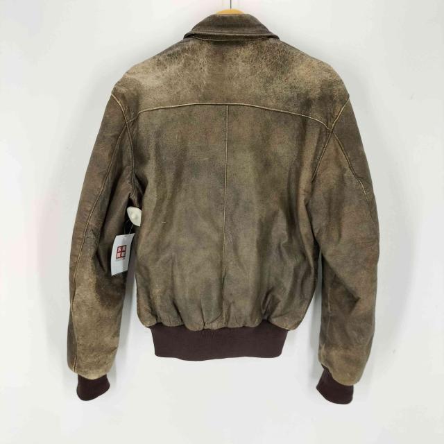 L.L.Bean(エルエルビーン) 80S MADE IN USA SCOVILLジップ A-2 レザーフライトジャケット メンズ  40【中古】【ブランド古着バズストア】