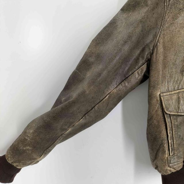 L.L.Bean(エルエルビーン) 80S MADE IN USA SCOVILLジップ A-2 レザーフライトジャケット メンズ  40【中古】【ブランド古着バズストア】