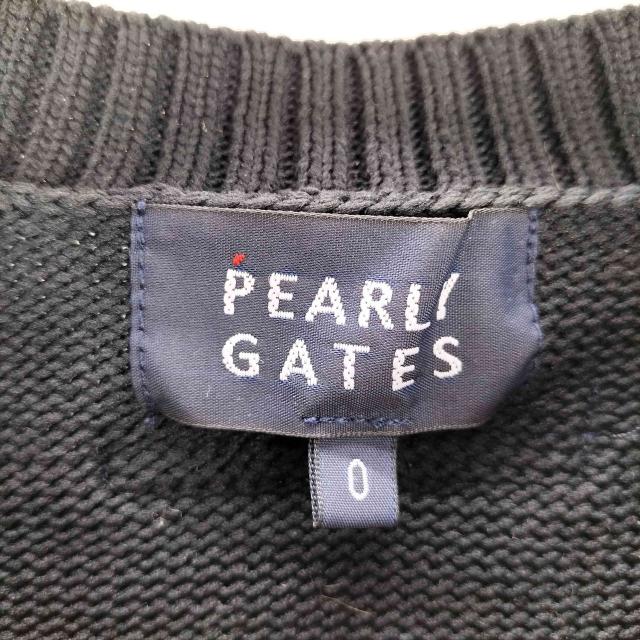 パーリーゲイツ天竺+手横インターシャGOLFウサギ柄セーター濃紺サイズ4 パーリーゲイツ天竺+手横インターシャGOLFウサギ柄セーター濃紺