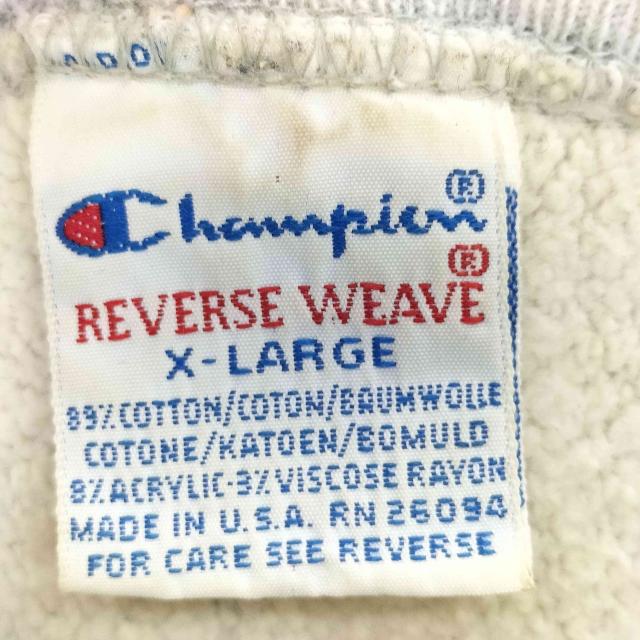 Champion(チャンピオン) 90s USA製 REVERSE WEAVE リバースウィーブ 刺繍タグ 三段プリント スウェットトレーナー メンズ XL【中古】【ブランド古着バズストア】_5