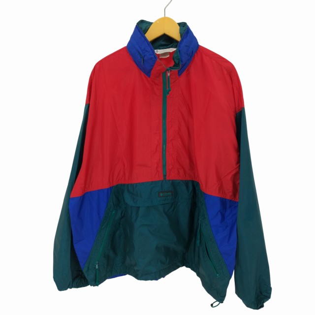 Columbia(コロンビア) 90S 三角タグ USA製 バイカラー リップストップ アノラック ナイロン ジャケット メンズ import：XL  【中古】【ブ｜au PAY マーケット