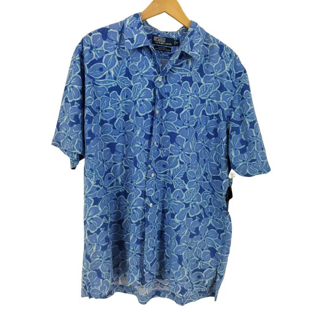 Polo by RALPH LAUREN(ポロバイラルフローレン) CALDWELL リネンコットン オープンカラーシャツ メンズ import：M 【中古】【ブランド古着バズストア】