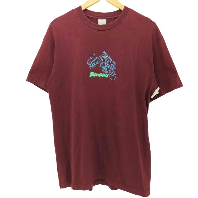 Stussy(ステューシー) 90-2000s 銀タグ USA製 ロボットプリント ショートスリーブTシャツ メンズ import：L 【中古】【ブランド古着バズストア】