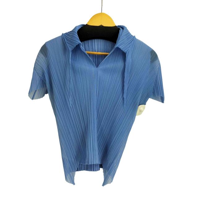 【美品】プリーツプリーズ 半袖トップス サイズ3 イッセイミヤケ プリーツプリーズイッセイミヤケ半袖