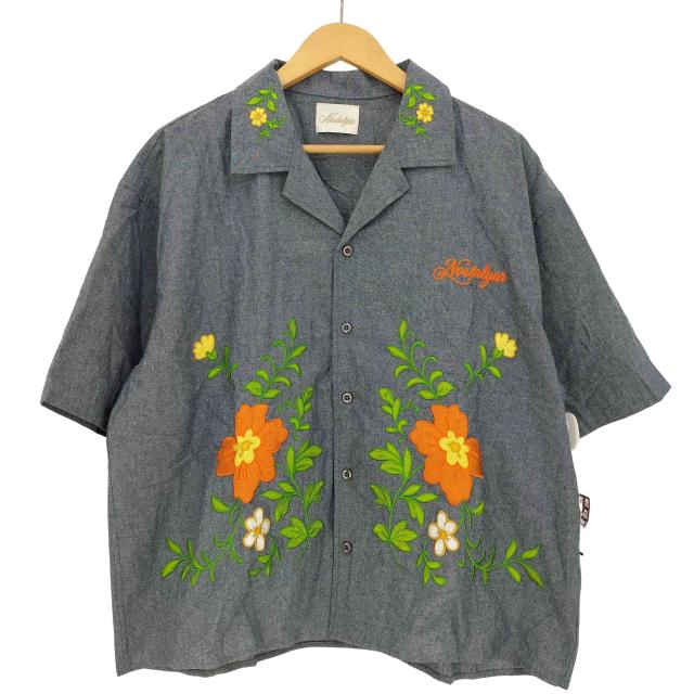 USED古着(ユーズドフルギ) NOSTALGIA 25ss GRAY CHAMBRAY SHIRT メンズ  L【中古】【ブランド古着バズストア】