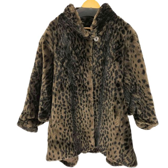 USED古着(ユーズドフルギ) {{FUN FURS BY LA BABILANA}} レオパード フェイクファージャケット Y2K レディース  M【中古】【ブランド古着バズストア】