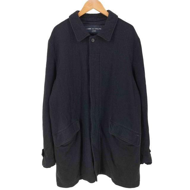 COMME des GARCONS HOMME(コムデギャルソンオム) AD2015 AW 比翼 ウールステンカラーコート メンズ M【中古】【ブランド古着バズストア】