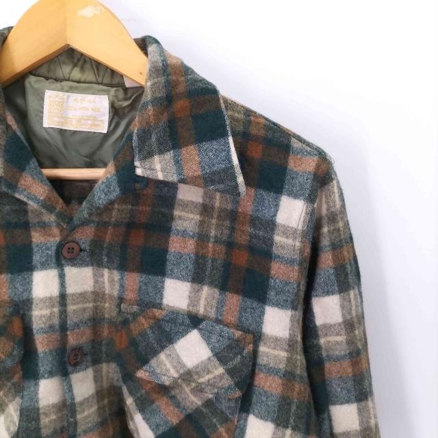 Sears(シアーズ) ウール100％ ウールシャツ チェック柄 メンズ import：M 【中古】【ブランド古着バズストア】_3