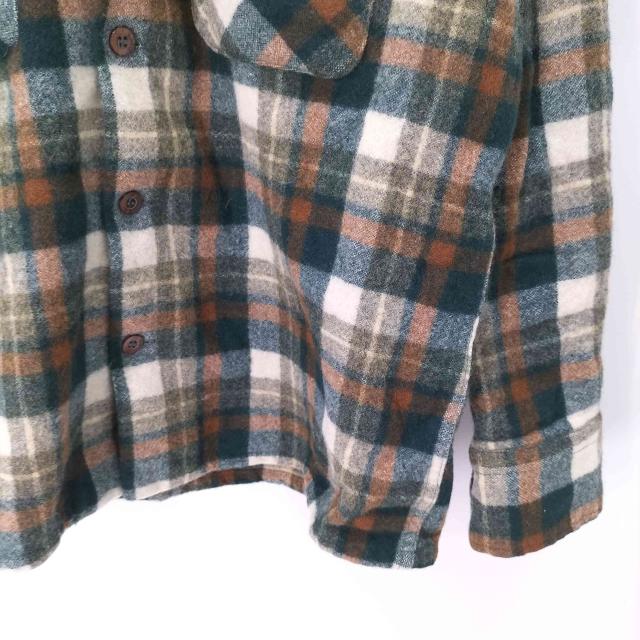 Sears(シアーズ) ウール100％ ウールシャツ チェック柄 メンズ import：M 【中古】【ブランド古着バズストア】_4