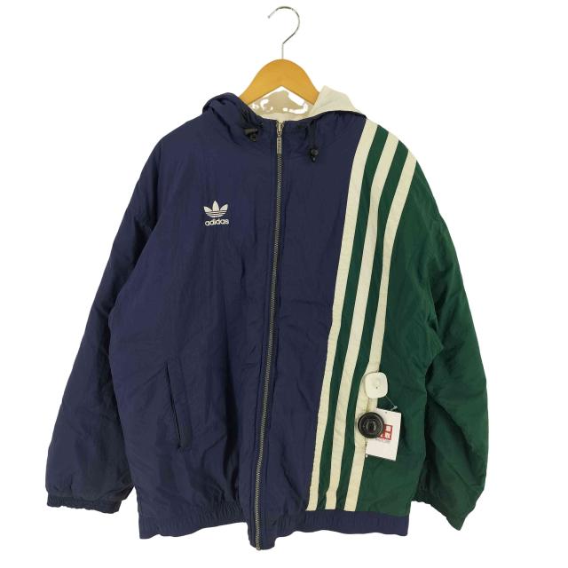 adidas(アディダス) 80-90s 国旗黒タグ フード付き 中綿ナイロンジャケット メンズ import：L 【中古】【ブランド古着バズストア】