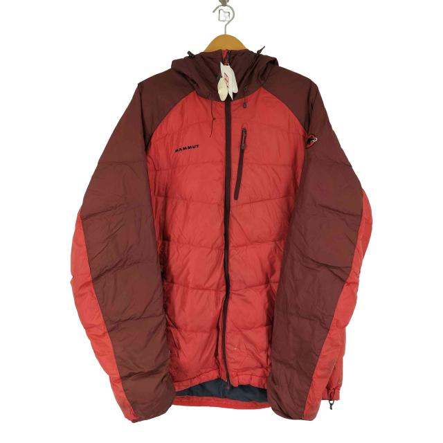 MAMMUT(マムート) ロゴ刺繍 フーデッドダウンジャケット メンズ import：XXL 【中古】【ブランド古着バズストア】