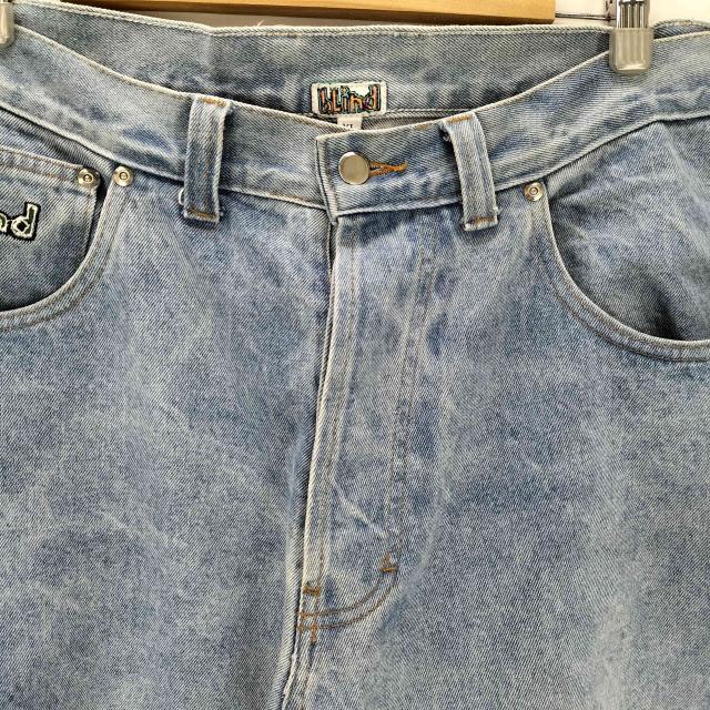 USED古着(ユーズドフルギ) {{Blind}} Skateboards 90S ボタンフライ バギー デニム パンツ メンズ  XL【中古】【ブランド古着バズストア】 USED古着(ユーズドフルギ) {{Blind}} Skateboards 90S ボタンフライ