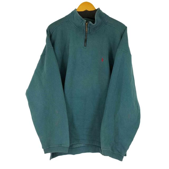 Polo by RALPH LAUREN(ポロバイラルフローレン) 90S スモールポニー刺繍 ハーフジップスウェット メンズ JPN：XL 【中古】【ブランド古着バズストア】