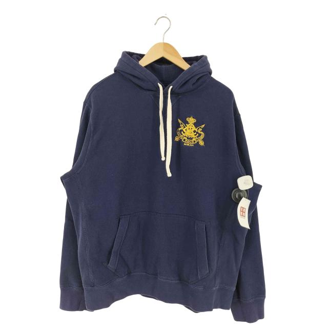Polo by RALPH LAUREN(ポロバイラルフローレン) 90S フード裏サーマル 前V 刺繍 パーカー メンズ import：XL 【中古】【ブランド古着バズストア】