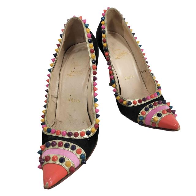 CHRISTIAN LOUBOUTIN(クリスチャンルブタン) MALABAR マルチカラースタッズヒールパンプス レディース JPN：36 【中古】【ブランド古着バズストア】