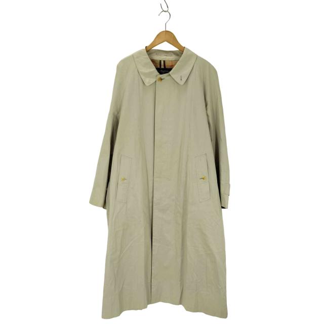美品 バーバリーズ ステンカラーコート チェック スプリンコート M ベージュ 84□BURBERRY ステンカラー スプリングコート ベージュ チェック