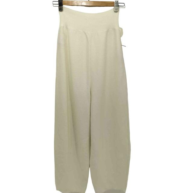 nagonstans ナゴンスタンス ニットパンツ 36 nagonstans(ナゴンスタンス) シルク混 ハイウエスト ニット