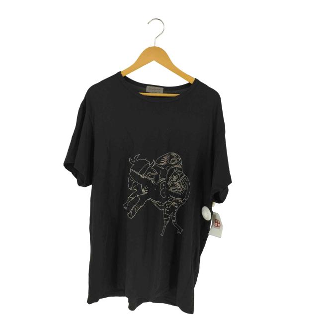 Yohji Yamamoto POUR HOMME(ヨウジヤマモトプールオム) 20SS イラスト プリント Tシャツ メンズ JPN：3 【中古】【ブランド古着バズストア】