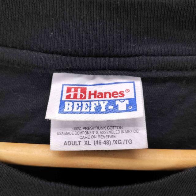 USED古着(ユーズドフルギ) 00S Hanes ボディ 二枚タグ 騙し絵 プリント 空と水 Tシャツ メンズ import：XL 【中古】【ブランド古着バズストア】