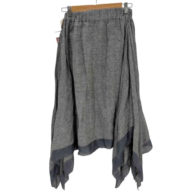 ◇ FABIANA FILIPPI バックジップ 膝丈 フレア スカート D36/S USA S グレー * 1002797040312 IENA《追加2》レースタイトスカート◇