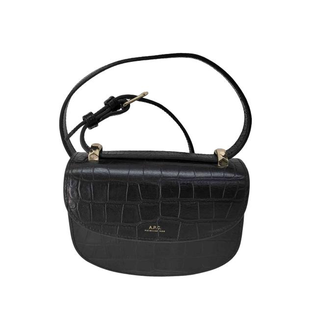 A.P.C.(アーペーセー) クロコ型押し ハーフムーン ショルダーバッグ レディース 表記無 【中古】【ブランド古着バズストア】